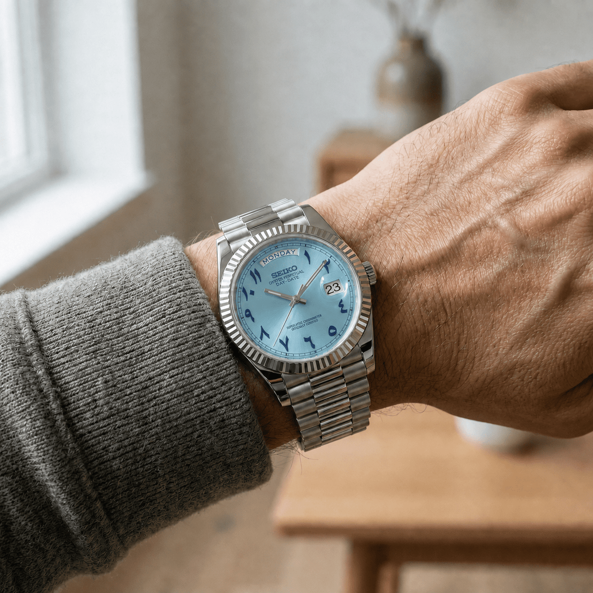 Seiko Mod Arabic Day-Date | TWT - TWTwatches