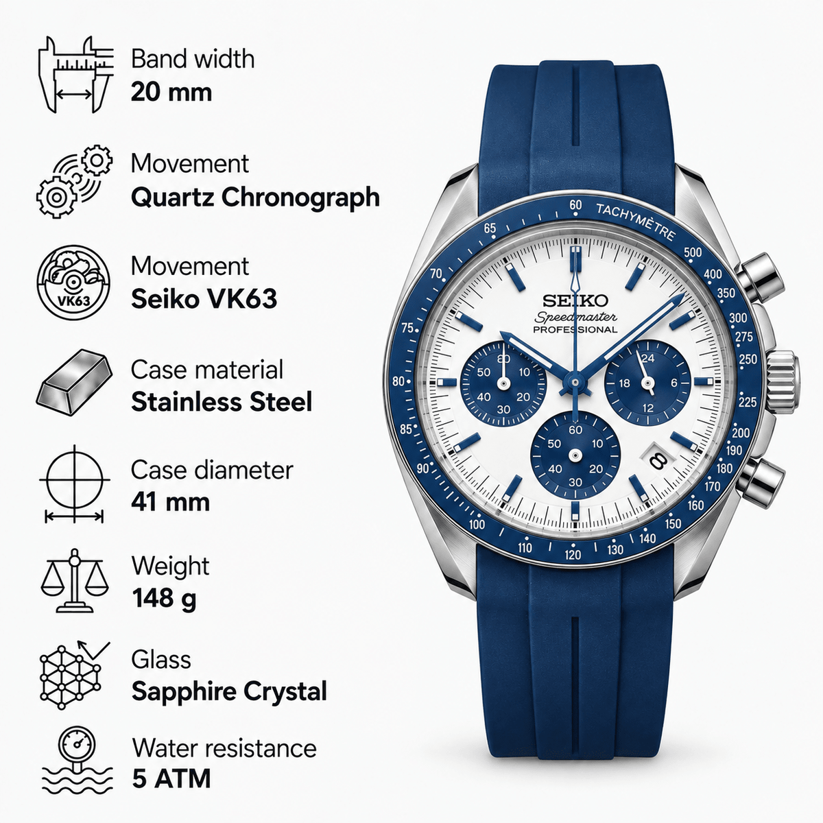 Seiko Mod Speedmaster | TWT - TWTwatches